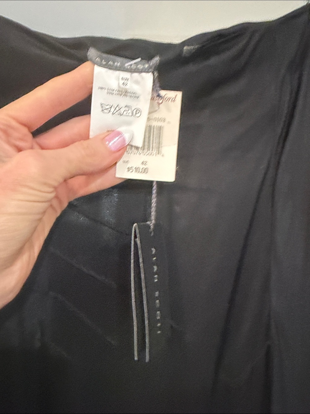 Black Satin Shell Top